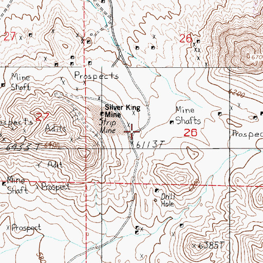 Topographic Map of Gold Mountain (historical), NV
