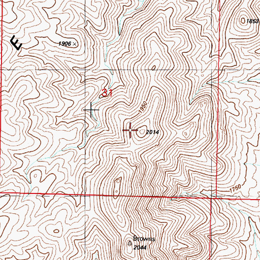 Topographic Map of Trinity Mining District, NV