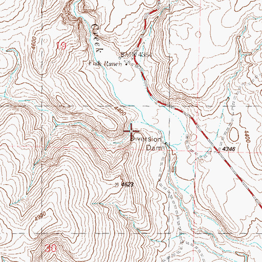 Topographic Map of Poodle Mountain Canyon, NV