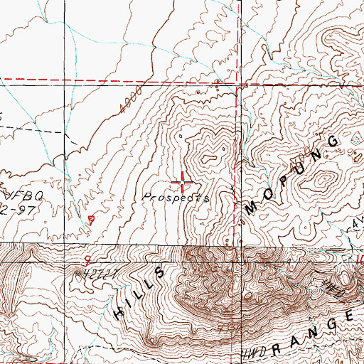 Topographic Map of Hazel Mine, NV