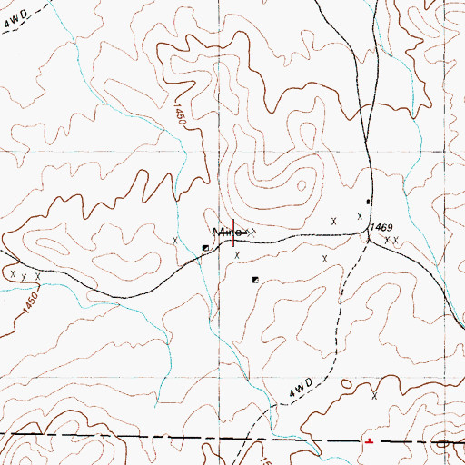 Topographic Map of Sawtooth Mine, NV