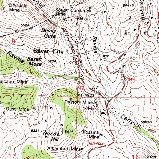 Topographic Map of American Flat Wash, NV