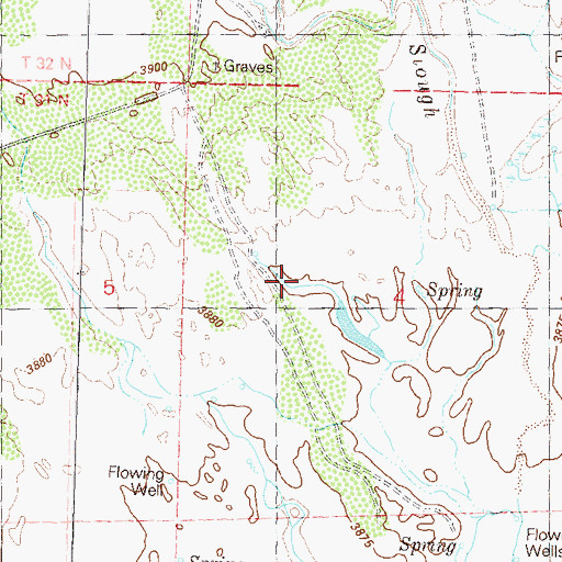 Topographic Map of Buffalo Springs Mining District, NV