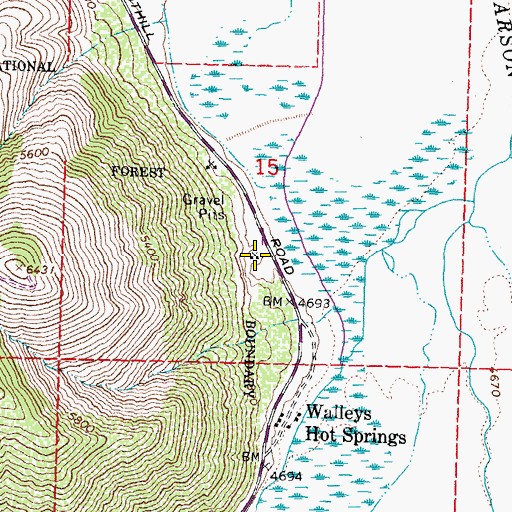 Topographic Map of Genoa Comstock Mines, NV