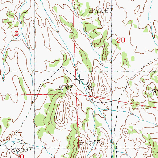 Topographic Map of Deans Pass Reservoir, NV