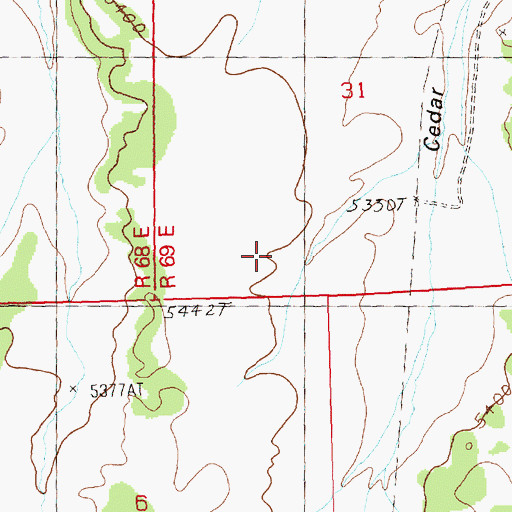 Topographic Map of C P Well Number 1, NV
