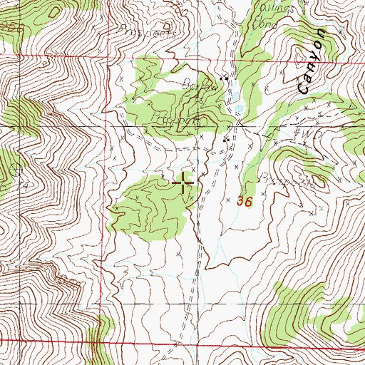 Topographic Map of Goose Valley Mine, NV