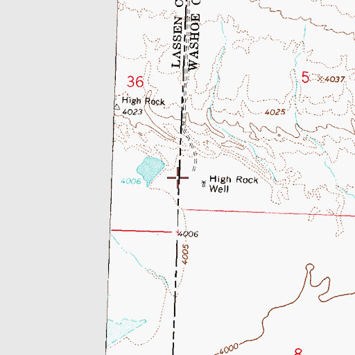 Topographic Map of High Rock Ranch, NV