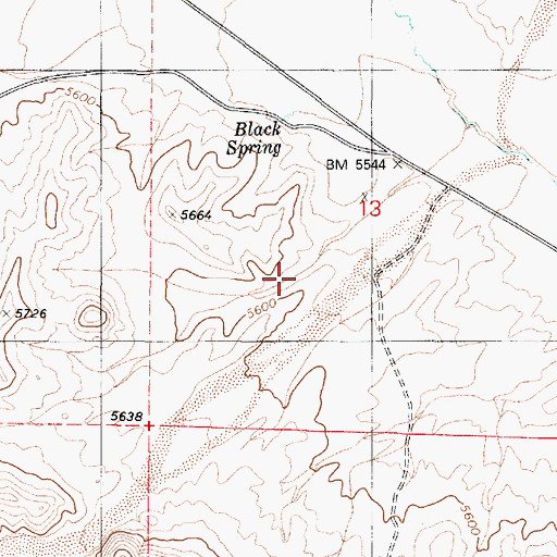 Topographic Map of Black Spring Mining District, NV