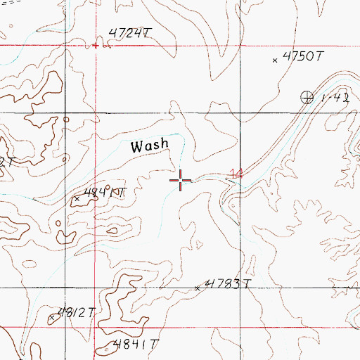 Topographic Map of Needmore Wash, AZ