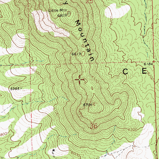 Topographic Map of Little Mountain Mining District, NV