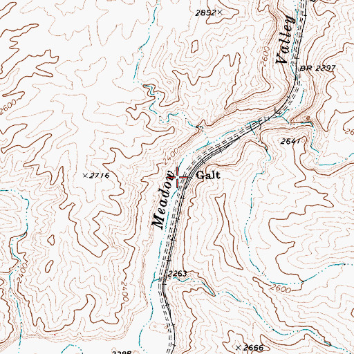 Topographic Map of Galt, NV