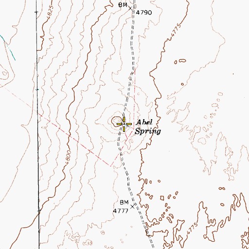 Topographic Map of Abel Spring, NV