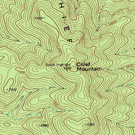 Topographic Map of Chief Range, NV