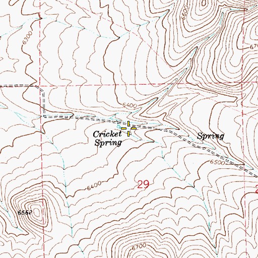 Topographic Map of Cricket Spring, NV