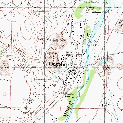 Topographic Map of Dayton, NV