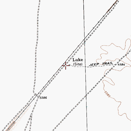 Topographic Map of Luke, NV