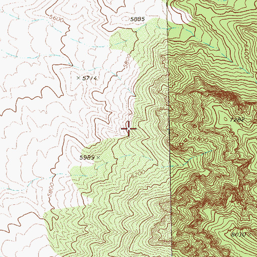 Topographic Map of Sheep Range, NV