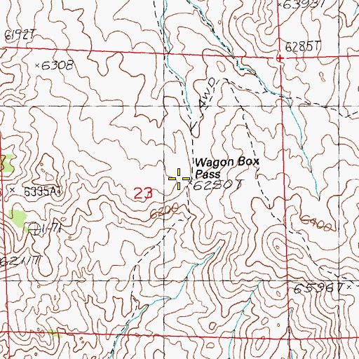 Topographic Map of Wagon Box Pass, NV