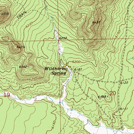 Topographic Map of Wildhorse Spring, NV
