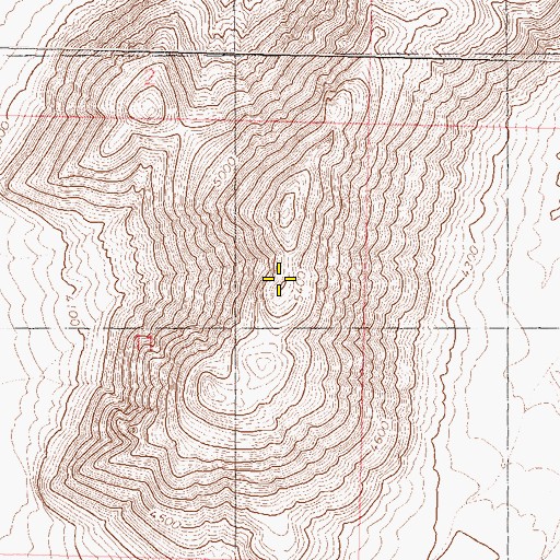 Topographic Map of Old Razorback Mountain, NV