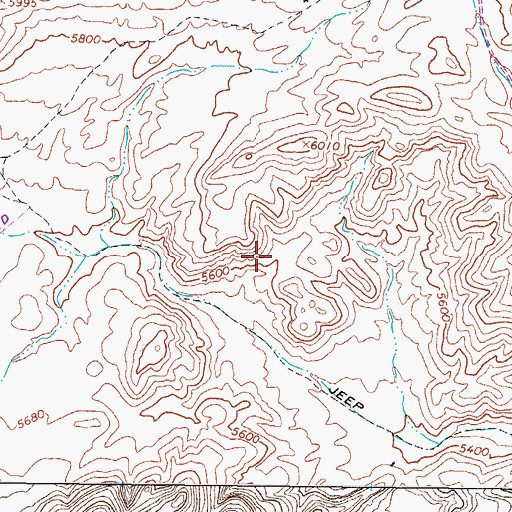 Topographic Map of Candelaria Mining District, NV