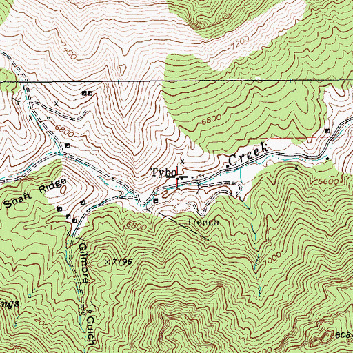 Topographic Map of Butterfield Ranch, NV