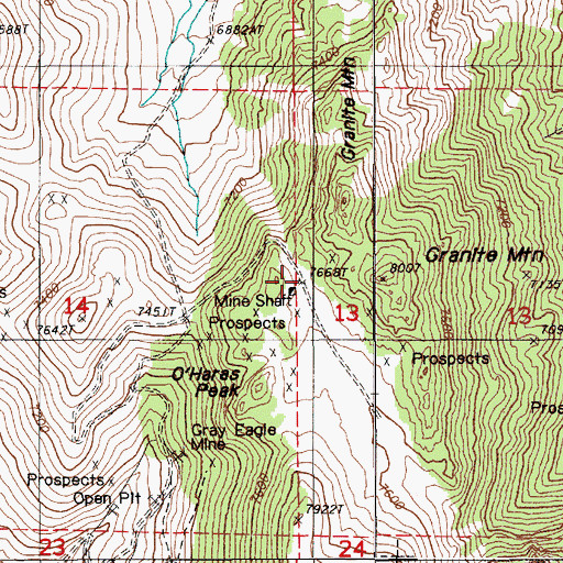 Topographic Map of Dixie Pass, NV