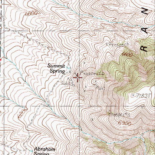 Topographic Map of Copper Run, NV