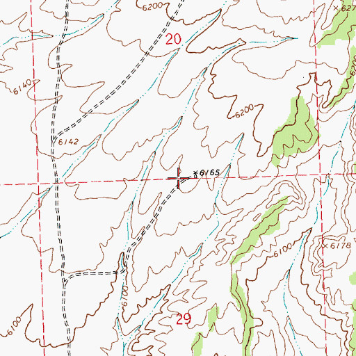 Topographic Map of Valley Well, NV