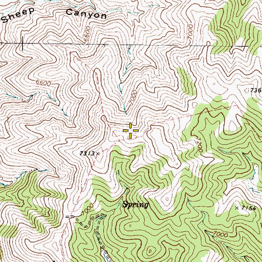 Topographic Map of Summit Spring, NV