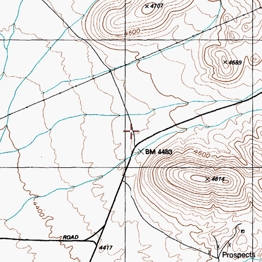 Topographic Map of White Hill Spring, NV