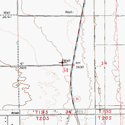 Topographic Map of Wilcox Well, NV