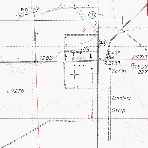 Topographic Map of Mecca Well, NV