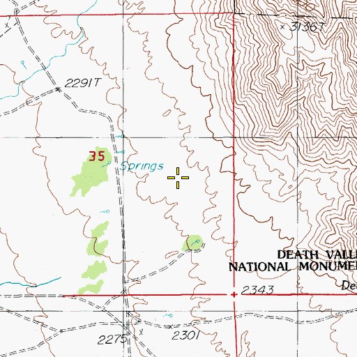 Topographic Map of Button Springs, NV