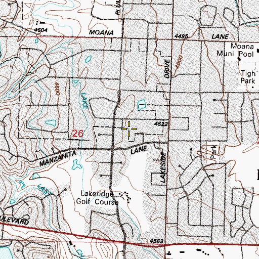 Topographic Map of Clark Well, NV