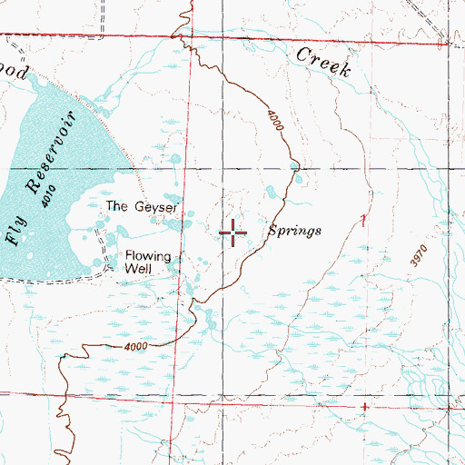 Topographic Map of Cottonwood Springs, NV
