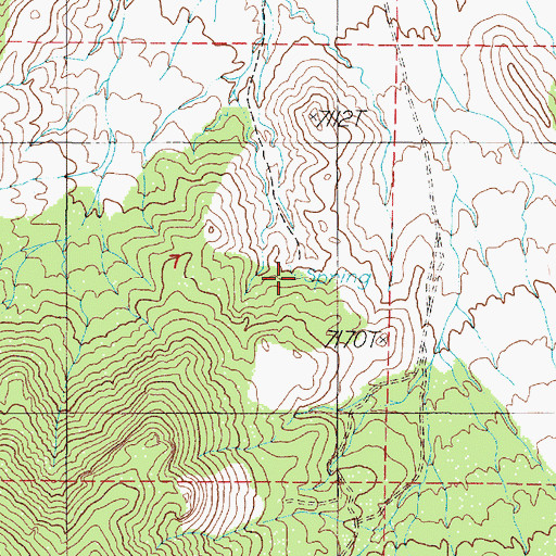 Topographic Map of Mamie Spring, NV