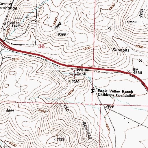 Topographic Map of Rose Canyon, NV