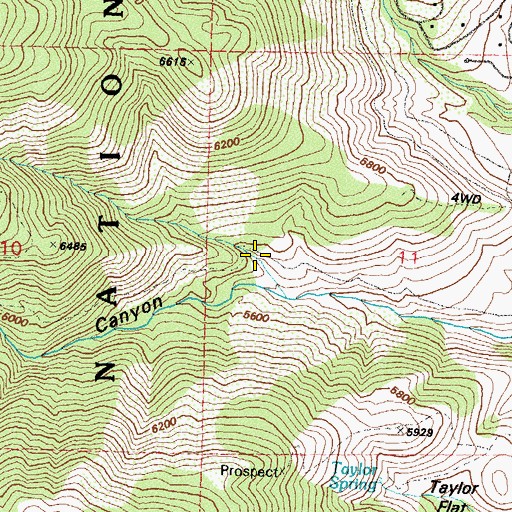 Topographic Map of Mill Creek Settlement (historical), NV