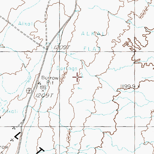 Topographic Map of Borax Spring, NV