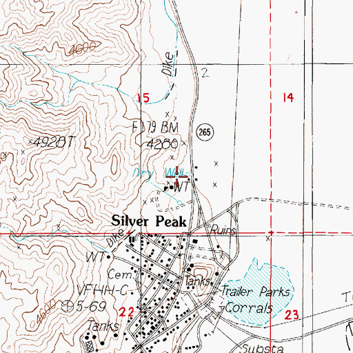 Silver Peak Nv Map Silver Peak Hot Springs, Nv