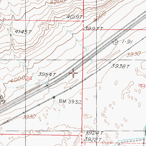 Topographic Map of Cooks (historical), NV