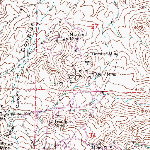 Topographic Map of Pepper Mine, NV
