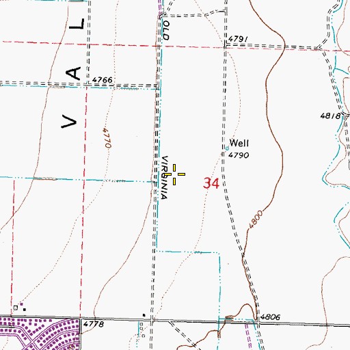 Topographic Map of East Fork Township, NV