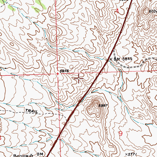 Topographic Map of East Line Township, NV