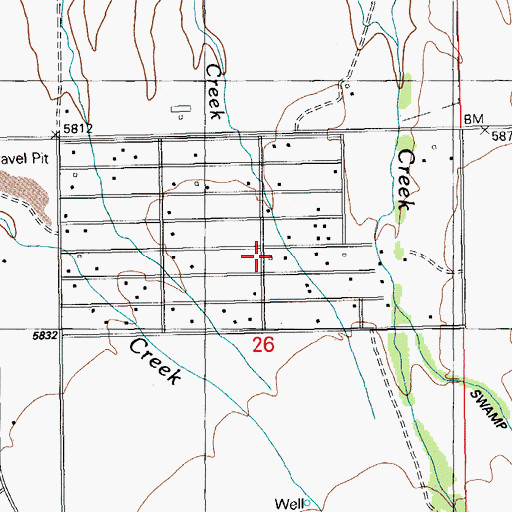 Topographic Map of Pleasant Valley, NV