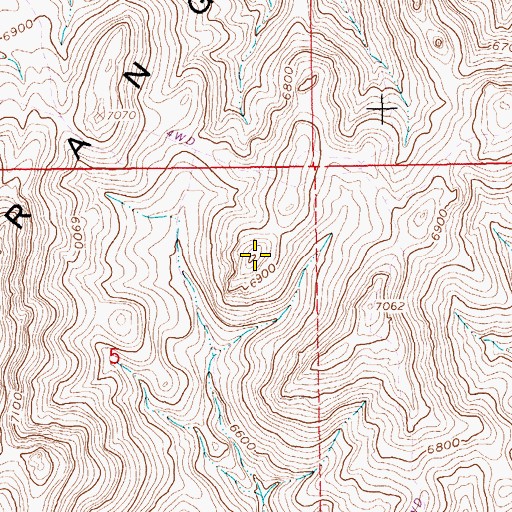 Topographic Map of Adobe Range, NV