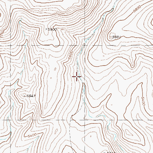 Topographic Map of Barley Road, NV