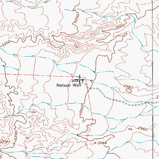 Topographic Map of Nelson Well, AZ